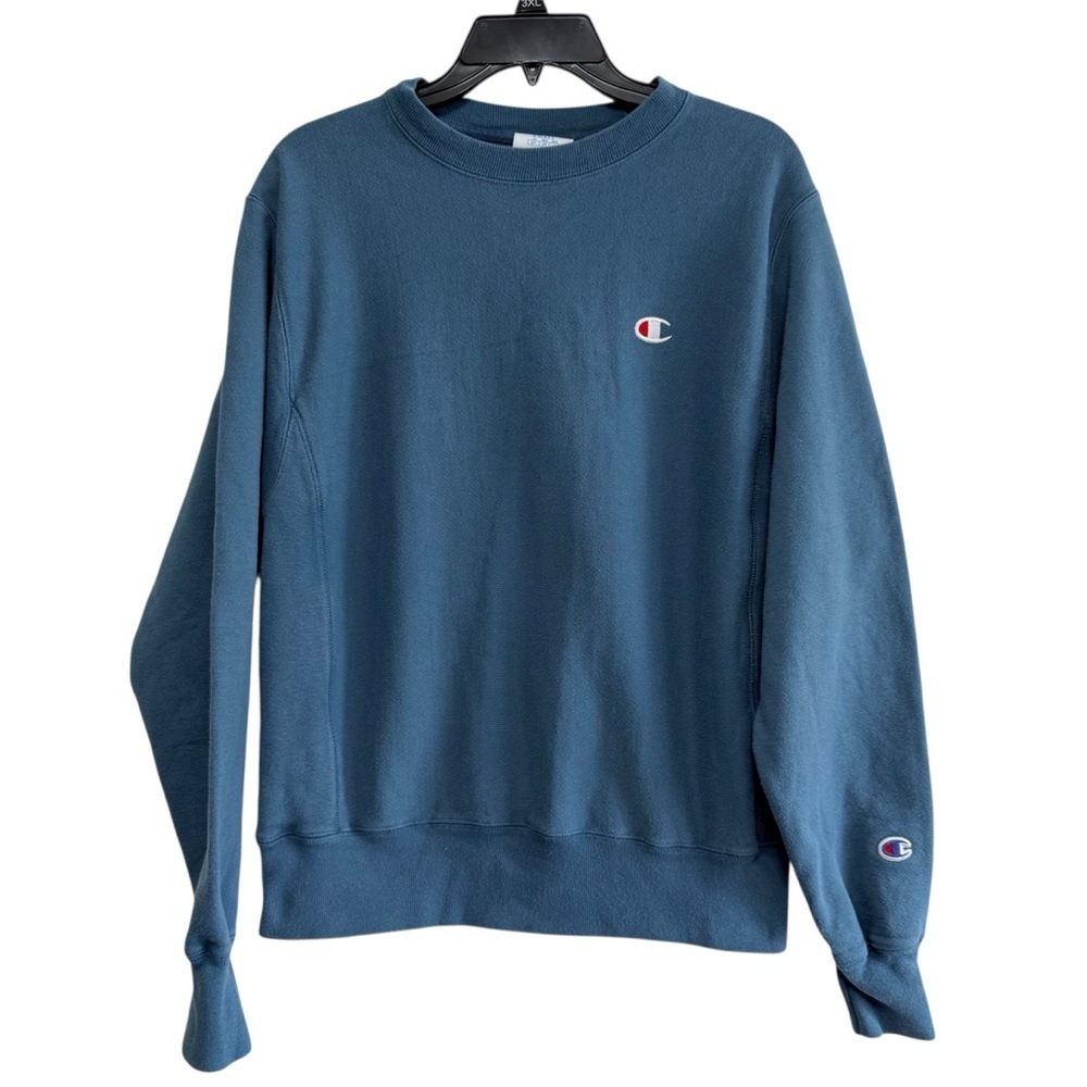 Champion Teal Reverse Weave Crewneck Pullover Sweatshirt Size S